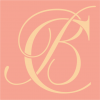 BC stencil monogram with coral background